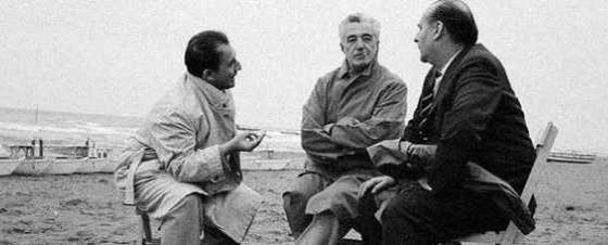 Luchino Visconti, Vittorio De Sica e Roberto Rossellini